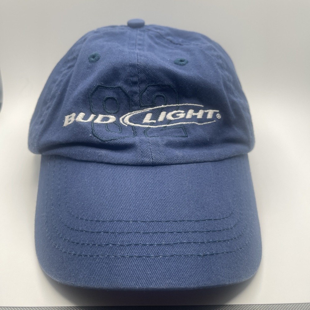Bud Light 82 Anheuser-Busch Adjustable Vtg. 2007 Hat Cap Beer Baseball Dad Blue